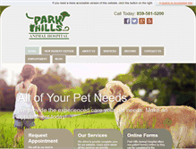 Tablet Screenshot of parkhillsanimalhospital.net