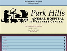 Tablet Screenshot of parkhillsanimalhospital.com